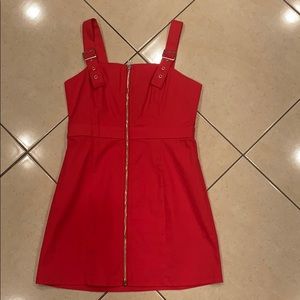 Red mini dress